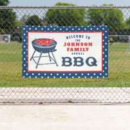 7月4日BBQグリルファミリーパーソナライズされた懇親会 横断幕
