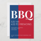 7月4日BBQパーティの招待状 招待状 (正面)