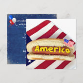 7月4日BBQパーティの招待状 招待状 (正面/裏面)