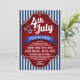 7月4日BBQパーティの招待状 招待状