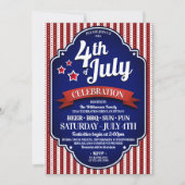 7月4日BBQパーティの招待状 招待状 (正面)