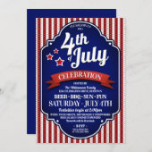 7月4日BBQパーティの招待状 招待状 (正面/裏面)