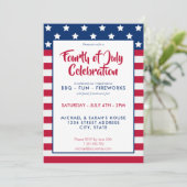 7月4日BBQパーティの招待状 招待状 (スタンド正面)