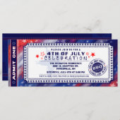 7月4日BBQパーティーチケット招待状 招待状 (正面/裏面)