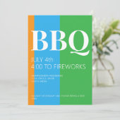7月4日BBQパーティー招待状 招待状 (スタンド正面)