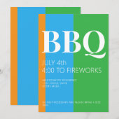 7月4日BBQパーティー招待状 招待状 (正面/裏面)