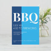 7月4日BBQパーティー招待状 招待状 (スタンド正面)