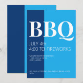 7月4日BBQパーティー招待状 招待状 (正面/裏面)