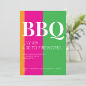 7月4日BBQパーティー招待状 招待状 (スタンド正面)