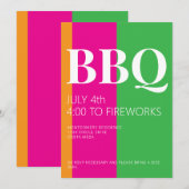 7月4日BBQパーティー招待状 招待状 (正面/裏面)