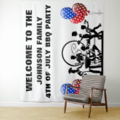 7月4日BBQパーティー歓迎 タペストリー (インサイチュ)