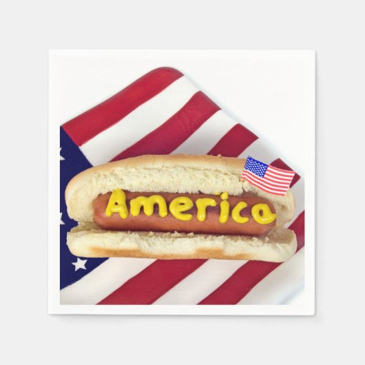 7月4日BBQパーティー スタンダードカクテルナプキン (正面)