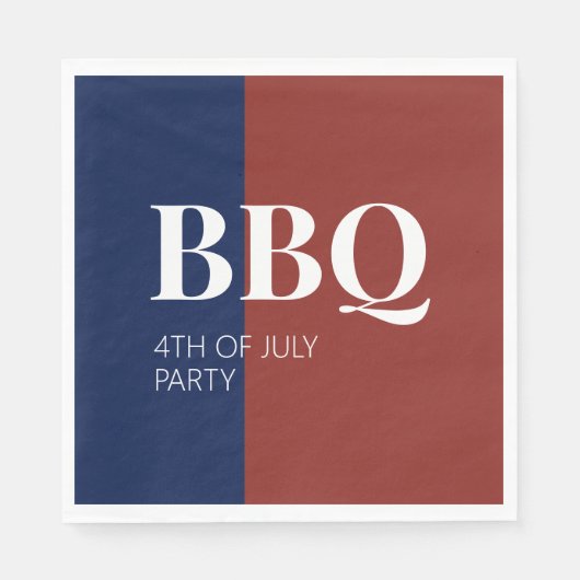 7月4日BBQパーティー スタンダードランチョンナプキン (正面)