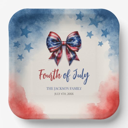 7月4日BBQパーティー ペーパープレート (正面)