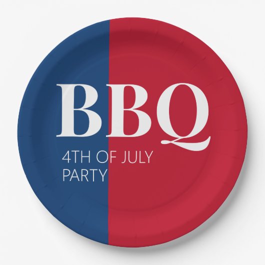 7月4日BBQパーティー ペーパープレート (正面)