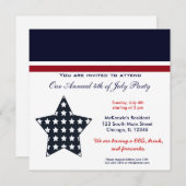 7月4日BBQパーティー 招待状 (正面/裏面)