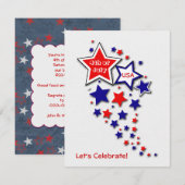 7月4日BBQパーティー 招待状 (正面/裏面)