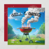 7月4日BBQパーティー 招待状 (正面/裏面)