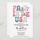 7月4日BBQパーティー 招待状 (正面/裏面)