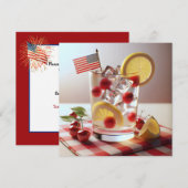 7月4日BBQパーティー 招待状 (正面/裏面)