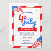 7月4日BBQパーティー 招待状 (正面/裏面)