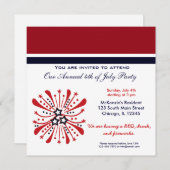 7月4日BBQパーティー 招待状 (正面/裏面)