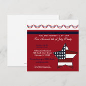 7月4日BBQパーティー 招待状 (正面/裏面)