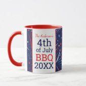 7月4日BBQファミリーパーソナライズされたギャザリング マグカップ (左)