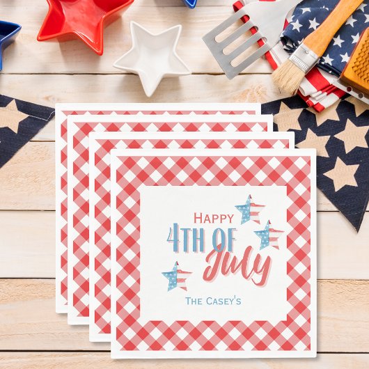 7月4日BBQペーパーナプキン スタンダードランチョンナプキン