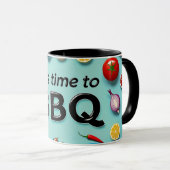 7月4日BBQマグカップ – ホットドッグ、花火&自由 マグカップ (正面右)