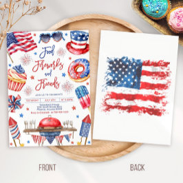 7月4日BBQ招待状テンプレート4日 招待状