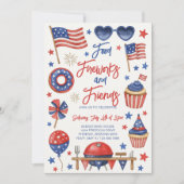 7月4日BBQ招待状 招待状 (正面)