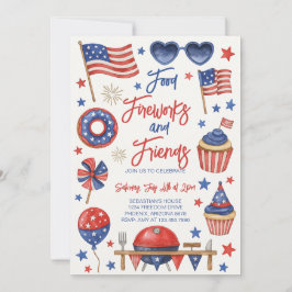 7月4日BBQ招待状 招待状