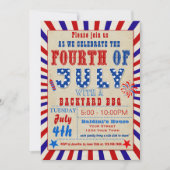 7月4日BBQ招待状 招待状 (正面)