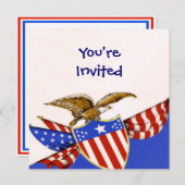 7月4日BBQ招待状 招待状 (正面/裏面)