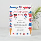 7月4日BBQ招待状 招待状 (スタンド正面)