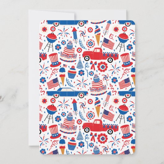 7月4日BBQ招待状 招待状 (裏面)