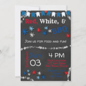 7月4日BBQ招待状 招待状 (正面)