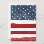 7月4日BBQ招待状 編集可能な赤白青 招待状 (裏面)