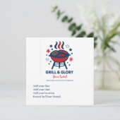 7月4日BBQ招待状 – 赤と青のPa 招待状 (スタンド正面)