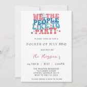7月4日BBQ招待状、7月4日招待状 招待状 (正面)