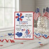 7月4日BBQ来米国パーティの招待状参加 招待状