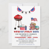 7月4日BBQ独立日パーティー 招待状 (正面)
