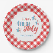 7月4日BBQ紙プレート ペーパープレート (正面)