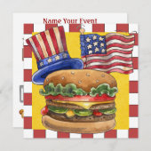 7月4日BBQ調理師アウト！SRF 招待状 (正面/裏面)