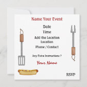 7月4日BBQ調理師アウト！SRF 招待状 (裏面)