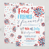 7月4日BBQ近隣ブロックパーティー 招待状 (正面/裏面)