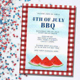 7月4日BBQ インビテーションポストカード