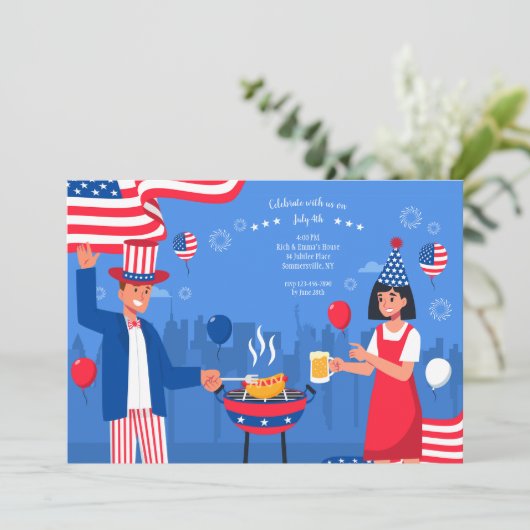 7月4日BBQ 招待状 (スタンド正面)