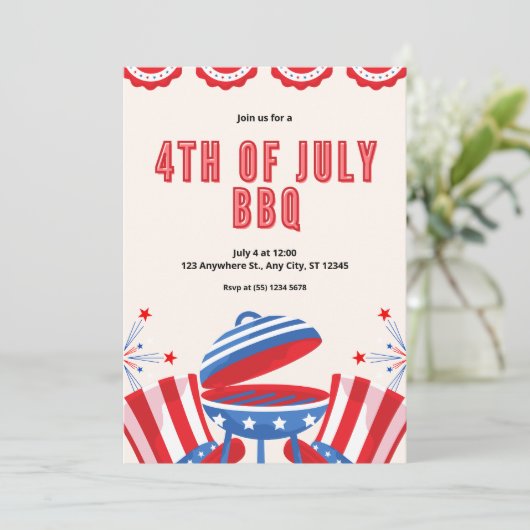 7月4日BBQ 招待状 (スタンド正面)